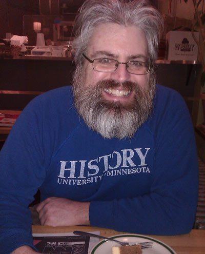 Eric Ferguson in a History sweatshirt
